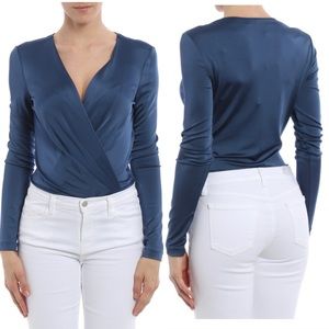 X SOLD X Diane Von Furstenberg Lala draped bodysuit - PS